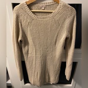 Beige Tunic Sweater - Merona Brand - Size M